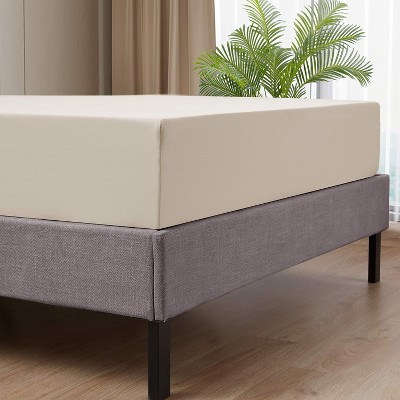 Twin Beige Deep Pocket Microfiber Fitted Sheet Set
