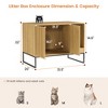 Modern Cat Litter Box Enclosure Furniture with Scratch Pad, Cat Washroom House - 3 of 4