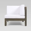 Brava 4pc Wood Patio Chat Set w/ Cushions - Christopher Knight Home - image 2 of 4