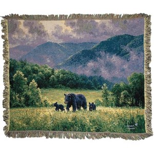 Manual Woodworks and Weavers Horse Collection “Room to Roam” Woven Throw, 60 x 50 Inches - 1 of 3