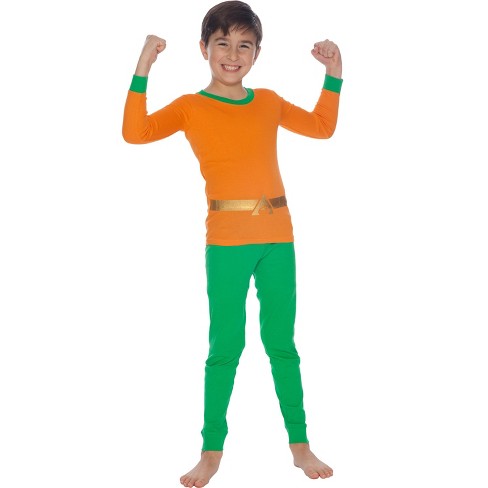 Justice League Boys Aquaman Cotton Costume Pajama Set - image 1 of 3