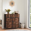 TUYOHW Fabric Dresser with Wooden Top,Chest of Drawers,Closet Organizer for Bedroom,Nursery,Entryway - 2 of 4
