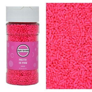 Mystic Sprinkles Pretty In Pink Jimmies Sprinkles 3oz Bottle - 1 of 4