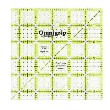 QuiltCut SpinAbout USA Made Non-Slip Quilting Ruler - 16½ Square