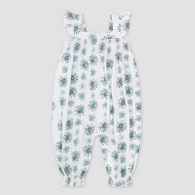 Image of Burt's Bees Baby® Girls' Desert Daisies Jumpsuit - Light Blue/White 6-9M