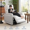 Manual Recliner, Simulated Leather Sofa Rocking Chair with 360° Swivel, Living Room Armchair with Adjustable Backrest and Footstool,  Concealed Pull - 4 of 4