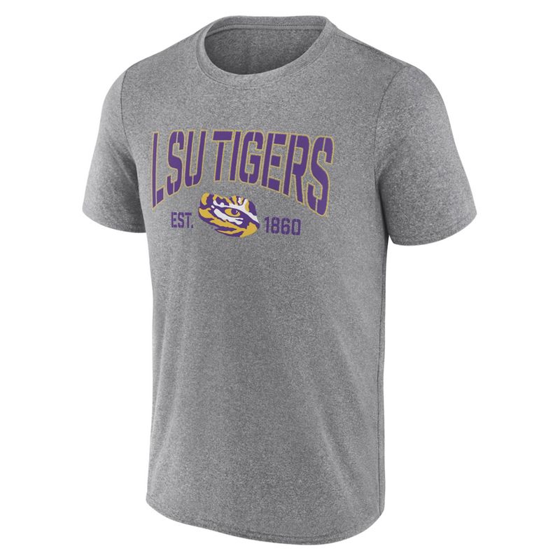 NCAA LSU Tigers Men&#39;s Heather Poly T-Shirt, 2 of 4