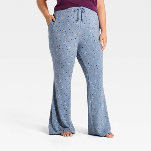 Women's PeachySoft Fleece Baby Flare Lounge Pants - Wild Fable
