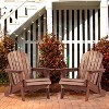 KTMBDW Outdoor Wooden Folding Adirondack Chair Set of 2 with Pre-Assembled BackRest, Wood Patio Chair for Garden Backyard Porch Pool Firepit - 2 of 4