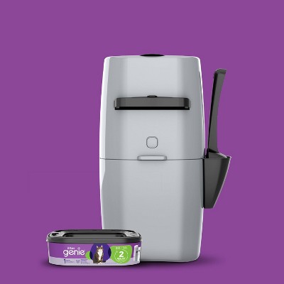 Compact Gray Plastic Cat Litter Disposal System with Refill