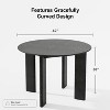 Wooakway 30"H Round Wood Dining Table Kitchen Table Conference Table with 4 Legs - 4 of 4