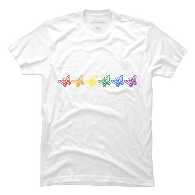 Adult Design By Humans Butterflies Rainbow Pride By ChariArtist T-Shirt