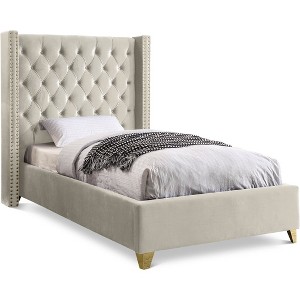 Meridian Furniture,Barolo Velvet Bed - 1 of 4