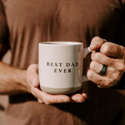 Best Dad Ever White and Beige Ceramic Coffee Mug