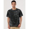 Lars Amadeus Men's Summer Tie-Dye Design Tee Short Sleeves Hip Hop Printed T-Shirt - 3 of 4