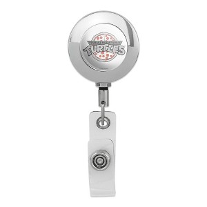 TMNT Pizza Logo Metal Chrome Badge ID Card Holder Clip - 1 of 3
