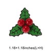 Unique Bargains Christmas Brooches Alloy Dripping Wax White Red 1.18"x1.18" 1 Pc - 3 of 4