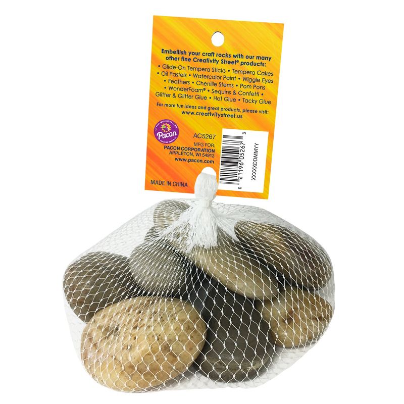Creativity Street® Craft Rocks, Assorted Natural Colors & Sizes, 2 lbs. Per Pack, 6 Packs, 3 of 4