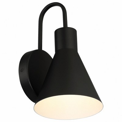 Solano Black Aluminum Dimmable Outdoor LED Wall Sconce