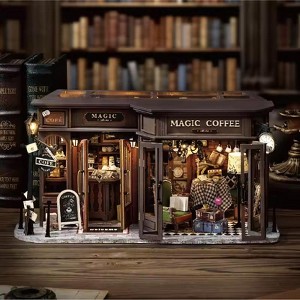 Wizardi Magic Coffee Dollhouse Kit - Miniature Roombox Kit : Target