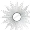 HomeRoots 32" Silver Metal Sunburst Geometric Framed Accent Mirror - 4 of 4