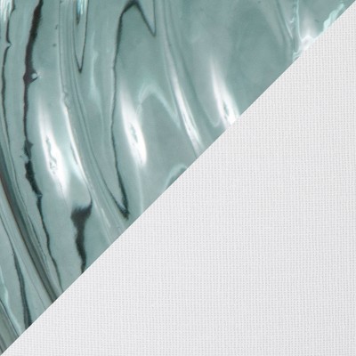 Set of 2 Smokey Turquoise Glass Table Lamps with White Linen Shades