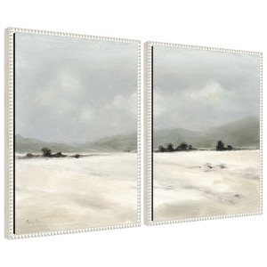 Kate & Laurel All Things Decor 2pc Sylvie Beaded December Mist Framed Canvas Art Set by Mackenzie Nelson - 1 of 4