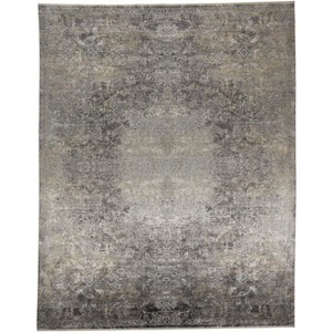 Tan And Gray Oriental Distressed Area Rug - 1 of 4