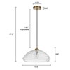 LLHZSY 1-Light Gold Pendant Light with Clear Glass Shade-14 3/5", Adjustable Height - 3 of 4