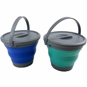 SAMMART Collapsible Plastic Bucket with Lid 5.5L (1.4 Gallon) - 1 of 4