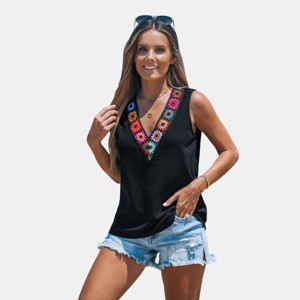 Women's Chic Embroidered Tank Top - Cupshe - 1 of 4