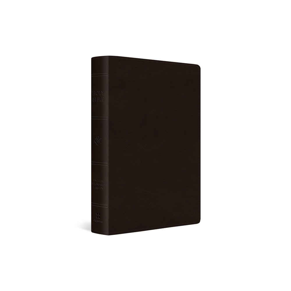ESV Giant Print Thinline Bible, Red Letter (Trutone, Deep Brown) - by Esv Bibles (Leather Bound)