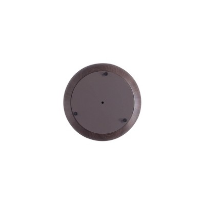 Gold and Brown Round Metal and Wood End Table