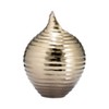 Metallic Aluminum Vase - Modern Decorative Flower Holder - Rippled Design Home Decor Accent for Living Room, Bedroom, Office - 4 of 4