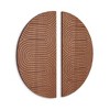 HomeRoots Set of Two Brown Wood Hanging Dimensional Sculpture - 3 of 4