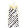 Hudson Baby Infant Girl Cotton Rompers, Daisy - 2 of 4