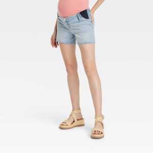 Under Belly Midi Maternity Jean Shorts - Isabel Maternity by Ingrid & Isabel™ - 1 of 4