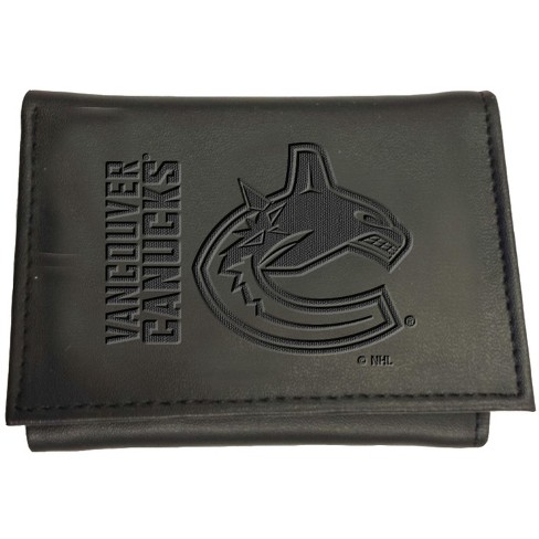 Evergreen NHL Vancouver Canucks Black Leather Trifold Wallet Officially Licensed with Gift Box - image 1 of 1