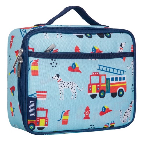 Lands' End Kids Insulated EZ Wipe Printed Lunch Box - - Light Blue Space  Unicorns