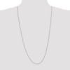 Black Bow Jewelry 0.8mm 14k White Gold, Solid Spiga Chain Necklace - 2 of 4
