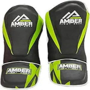 Amber Fight Gear Pro Shin Guards – Lightweight, Durable & Adjustable for Muay Thai, MMA, Kickboxing & Combat Sports. - 1 of 4