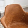 24.2"Mid-Century Modern Office Chair,Rolling Swivel Height Adjustable Ergonomic Chair with Frame/Arms,Black - 2 of 4