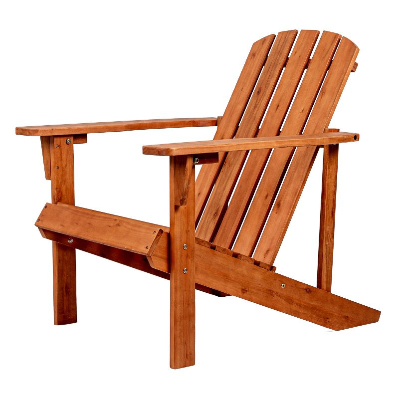 Westport Outdoor Patio Traditional Acacia Wood Adirondack Chair - JONATHAN Y, 1 of 11