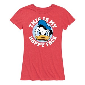 Women's - Disney - This Is My Happy Face Short Sleeve Graphic T-Shirt - 1 of 4