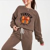Simply Sage Market Coquette Orange Bow Pumpkin Season Lightweight Garment Dyed Sweatshirt - 2 of 4