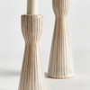 Plum & Post Lesley Cream Taper Holders, Set of 2 - 2 of 3