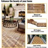 Chic Crate-10-Piece Interlocking Outdoor Deck Tiles – Checkerboard Pattern, 12x12in Yellow Acacia Hardwood | Patio Balcony Poolside - 4 of 4