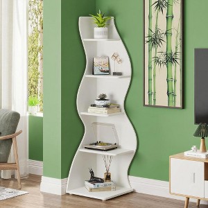 KTMBDW 5 Tier Bookshelf, Bookcase with Open Storage, Modern Tall Bookshelves Organizer, Floor Standing Book Shelf for Bedroom, Living Room,Home Office - 1 of 4