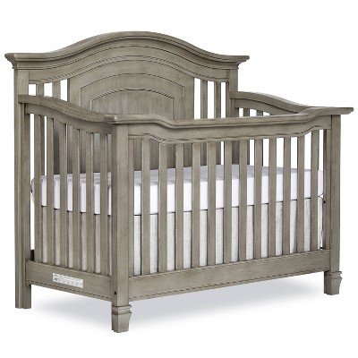 gray wood crib