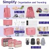 Fosmon 8pc Packing Cubes Set, Packing Cubes for Travel, Hanging Toiletries Travel Bags Makeup, Luggage Suitcase Organizer Bags Travel Cube Set, Pink - 3 of 4